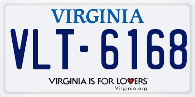 VA license plate VLT6168