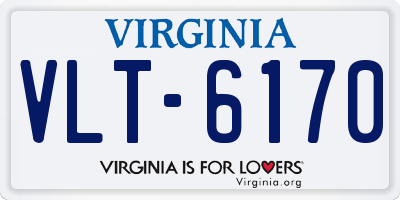 VA license plate VLT6170