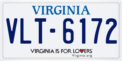 VA license plate VLT6172