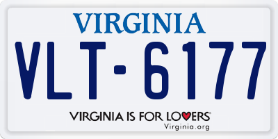 VA license plate VLT6177