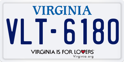 VA license plate VLT6180