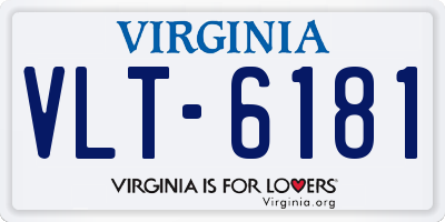 VA license plate VLT6181