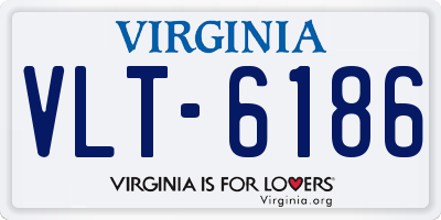 VA license plate VLT6186