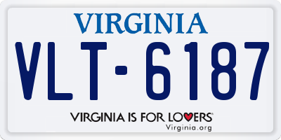 VA license plate VLT6187