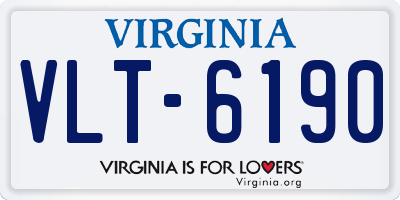 VA license plate VLT6190
