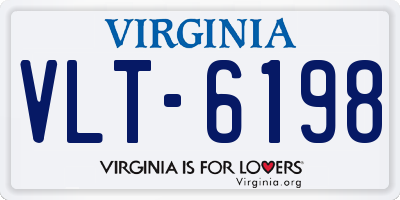 VA license plate VLT6198