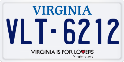 VA license plate VLT6212