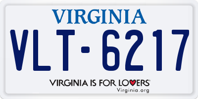 VA license plate VLT6217