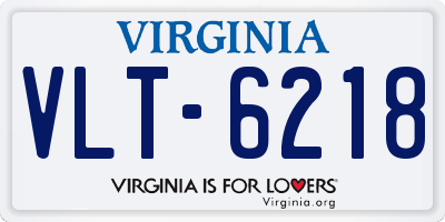 VA license plate VLT6218