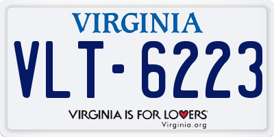 VA license plate VLT6223