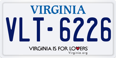 VA license plate VLT6226