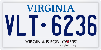 VA license plate VLT6236