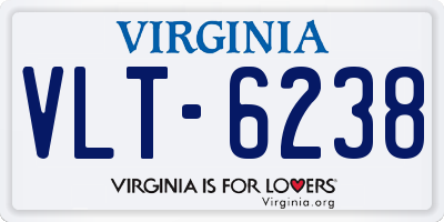 VA license plate VLT6238
