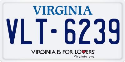 VA license plate VLT6239