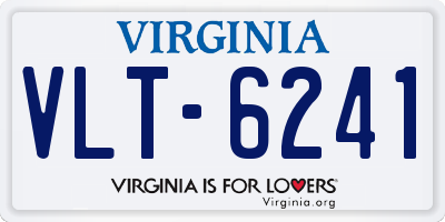 VA license plate VLT6241