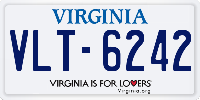 VA license plate VLT6242