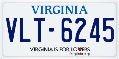 VA license plate VLT6245