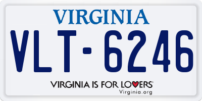 VA license plate VLT6246