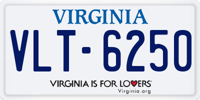 VA license plate VLT6250