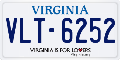 VA license plate VLT6252