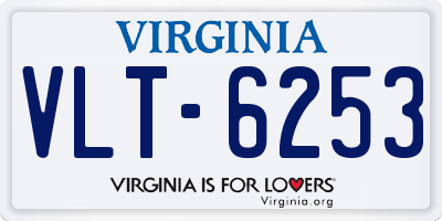 VA license plate VLT6253