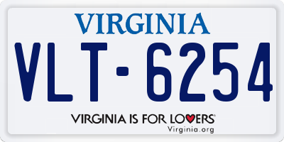 VA license plate VLT6254