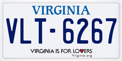 VA license plate VLT6267
