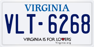 VA license plate VLT6268