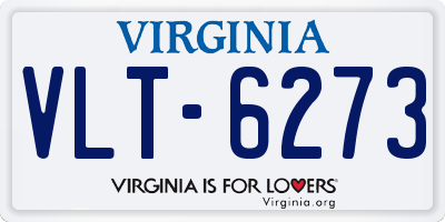 VA license plate VLT6273