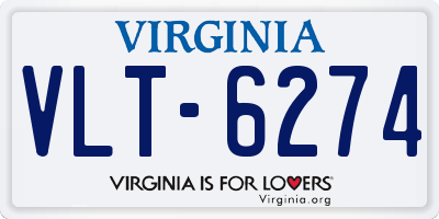 VA license plate VLT6274