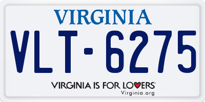 VA license plate VLT6275