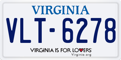 VA license plate VLT6278