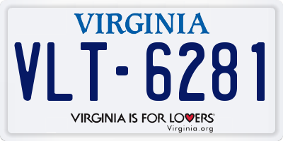 VA license plate VLT6281