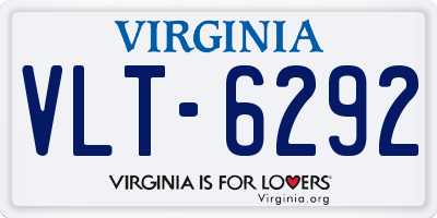VA license plate VLT6292