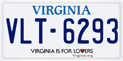 VA license plate VLT6293