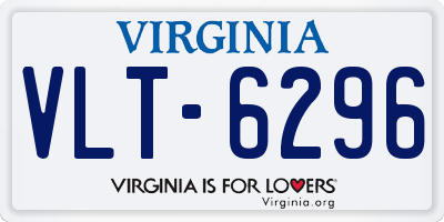 VA license plate VLT6296