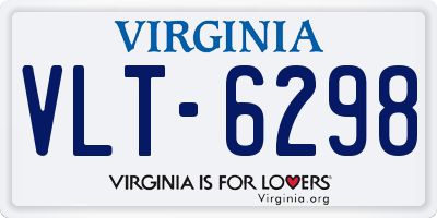 VA license plate VLT6298