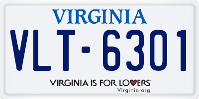 VA license plate VLT6301