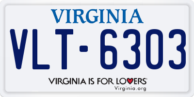 VA license plate VLT6303