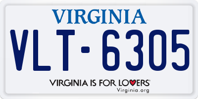 VA license plate VLT6305