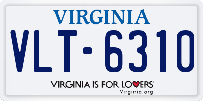 VA license plate VLT6310