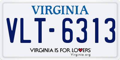 VA license plate VLT6313