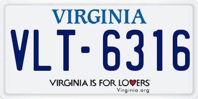 VA license plate VLT6316