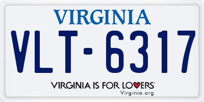 VA license plate VLT6317