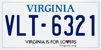 VA license plate VLT6321
