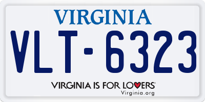 VA license plate VLT6323