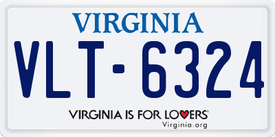 VA license plate VLT6324