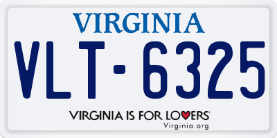 VA license plate VLT6325