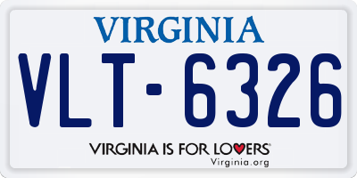 VA license plate VLT6326