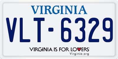 VA license plate VLT6329